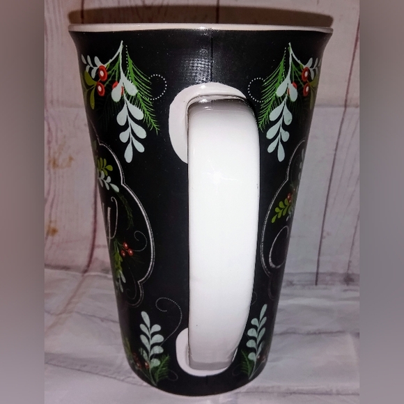 Pier 1 Imports Porcelain Joy to The World Jumbo Mug - Picture 3 of 6